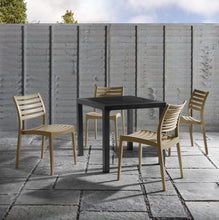 Load image into Gallery viewer, Vermont Taupe polypropylene Four Seat Square commercial Dining Set - Indoor or Outdoor
