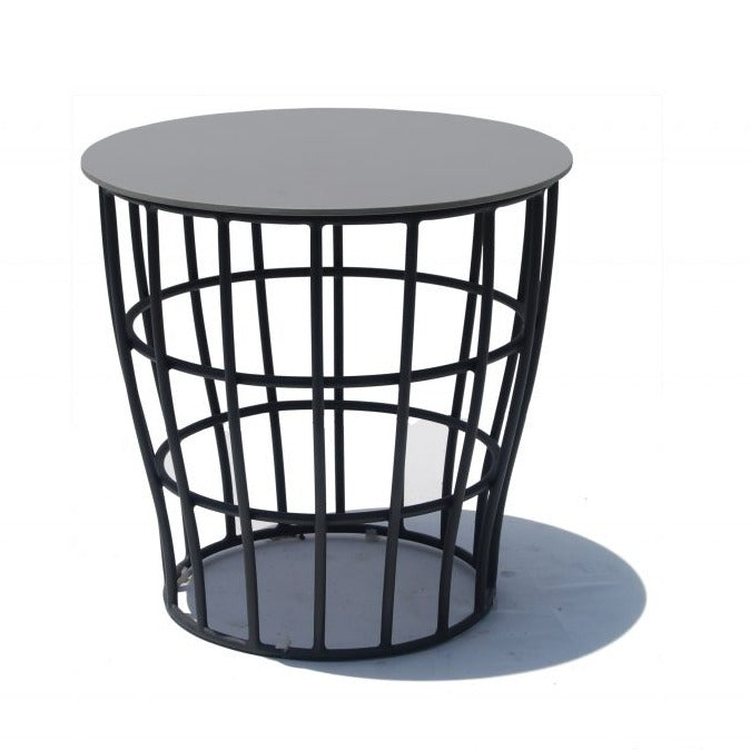 Skyline Design Optik Round Side Table Ceramic Monochrome top