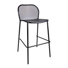 Load image into Gallery viewer, Lisbon Metal Outdoor commercial High Bar Chair Black Set of Two
