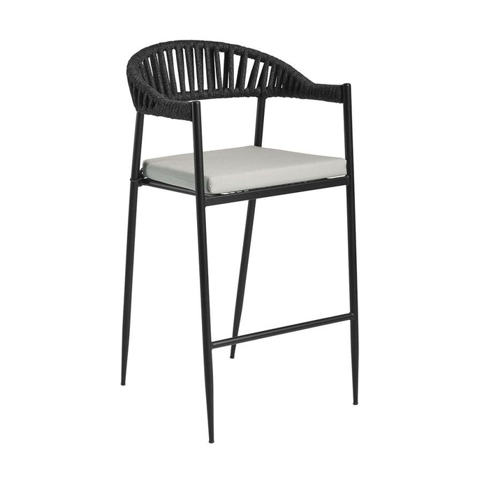 Juniper Modern Outdoor Commercial High Bar Chair SET OF TWO Grey