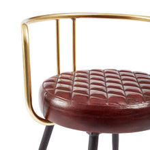 Load image into Gallery viewer, Clarines Red Leather High Cocktail Bar Stool
