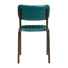 Load image into Gallery viewer, Bali Teal Genuine Leather Contract DIning Chair
