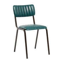 Load image into Gallery viewer, Bali Teal Genuine Leather Contract DIning Chair

