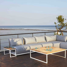 Load image into Gallery viewer, Skyline Design Nautic 80 x 30cm Long Side Table with Teak Top
