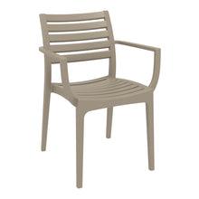 Load image into Gallery viewer, Vermont Taupe Resin Four Seat Square Armchair commercial Dining Set - Indoor or Outdoor
