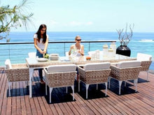 Load image into Gallery viewer, Skyline Design Brafta Sea Shell Eight Seat Rectangular Garden Dining Set
