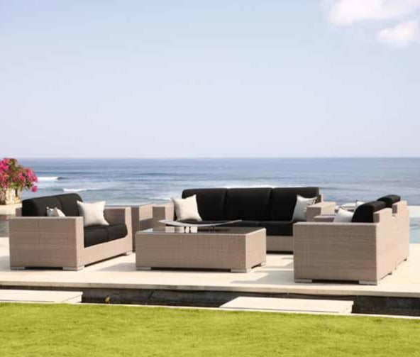 Skyline Design Brando Seven Seat Rattan Garden Sofa Set with Rattan finish options
