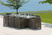 Load image into Gallery viewer, Castries Rattan Eight Seat Rectangular Garden Dining Set
