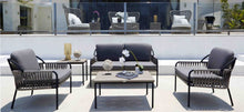 Load image into Gallery viewer, Skyline Design Chatham Silver Walnut Rattan Garden Love Seat Sofa
