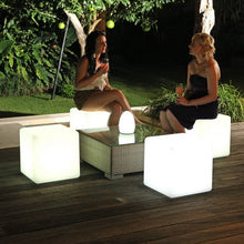 Load image into Gallery viewer, Outdoor LED Light up Cube Stool Seat
