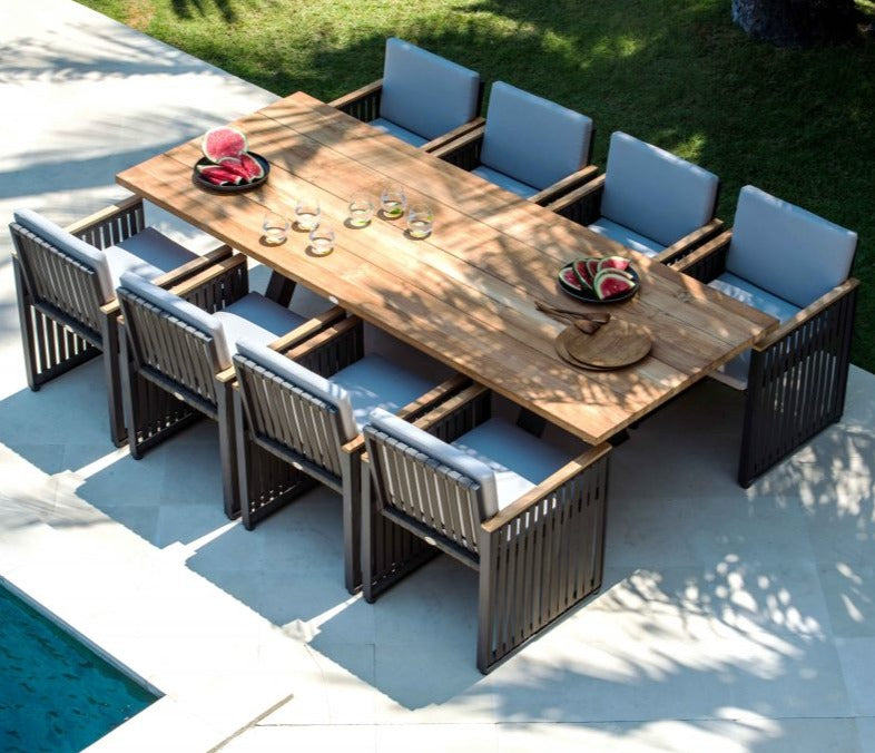 Skyline Design Horizon Eight Seat Rectangular Garden Dining Set - Table Choice