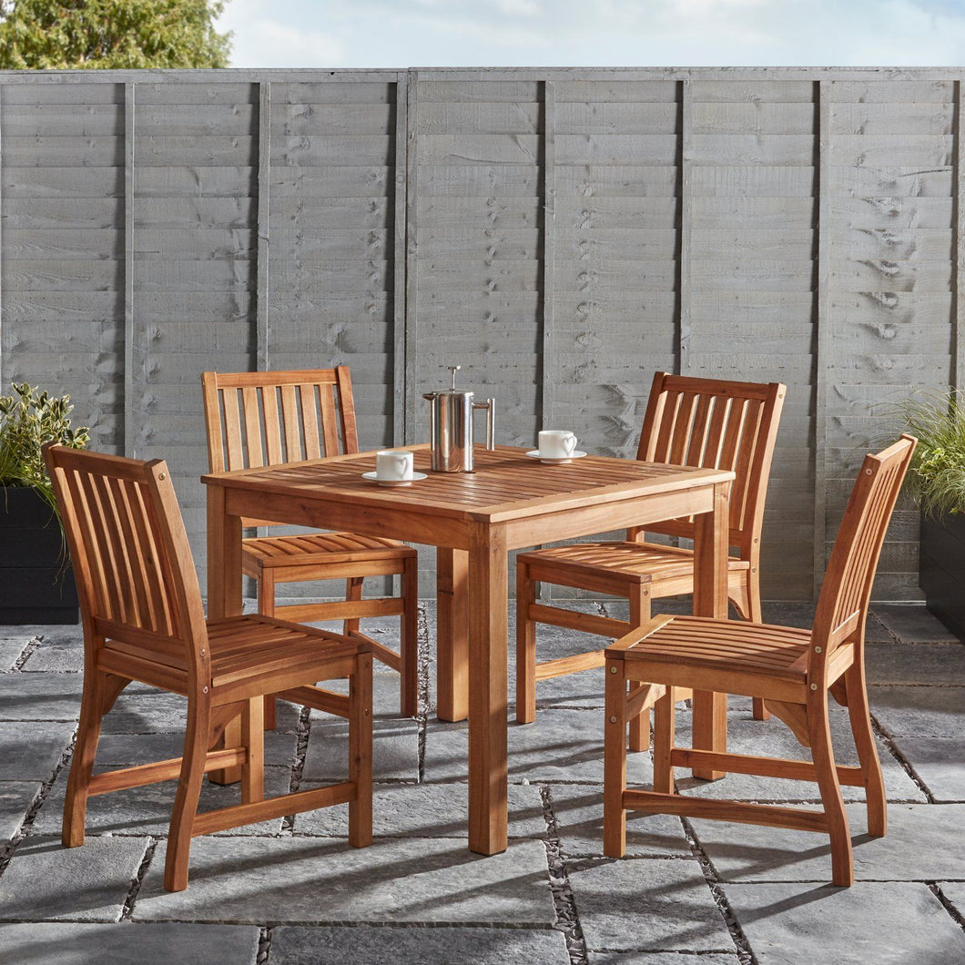 Harding Wooden Four seat outdoor Commercial Dining Set