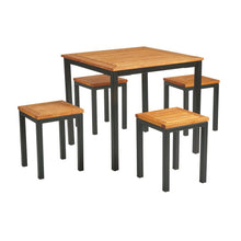 Load image into Gallery viewer, Palma Four Seat Cube Square Wooden commercial Dining Set Indoor or Outdoor
