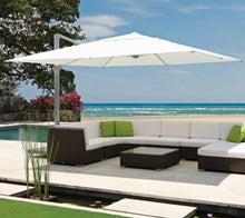 Load image into Gallery viewer, Kingston 400cm x 400cm Square Cantilever Large Parasol with 300kg Wheeled Parasol Base
