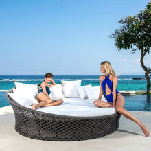 Load image into Gallery viewer, Skyline Design Kona Rope Weave Large Round Garden Daybed with back support
