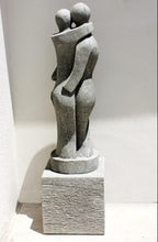 Load image into Gallery viewer, The Lovers stone sculpture with plinth 
