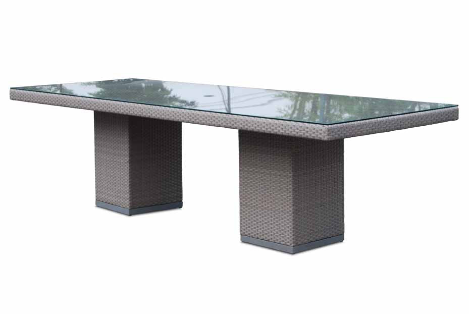 Skyline Design Pacific Rattan Rectangular 330 x 100cm Rattan Garden Dining Table