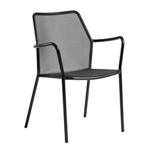 Load image into Gallery viewer, Lisbon Metal Outdoor commercial DIning Armchair Black Set of Two
