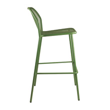 Load image into Gallery viewer, Lisbon Metal Outdoor commercial High Bar Chair Olive Set of Two
