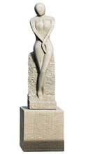 Load image into Gallery viewer, Serene Lady Stone Sculpture With Plinth
