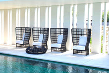 Load image into Gallery viewer, Skyline Design Black Rattan High Spa Lounging Chair
