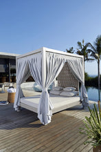 Load image into Gallery viewer, Skyline Design Strips Four Poster Rattan Garden Daybed
