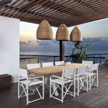 Load image into Gallery viewer, Skyline Design Venice Eight Seat Rectangular Garden Dining Set - Teak with White
