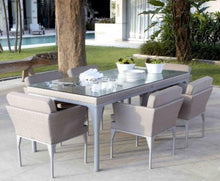 Load image into Gallery viewer, Skyline Design Brafta Silver Walnut Rattan Six Seat Rectangular Garden Dining Set
