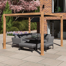 Load image into Gallery viewer, Aluminum Louvered roof Gazebo Pergola Wood effect Frame 3m x 3m
