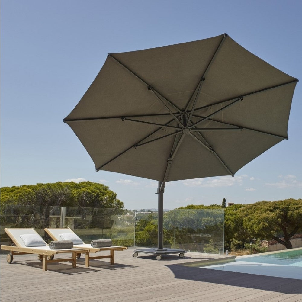 Carectere JCP-403 4M Round Cantilever Parasol with Wheeled Parasol Base